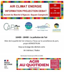 Projection-débat et sensibilisation du grand public à Aiacciu dans le cadre de la Semaine Européenne du Développement Durable