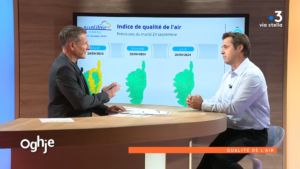 La surveillance de la qualité de l’air en Corse à l’honneur sur France 3 Corse Via Stella